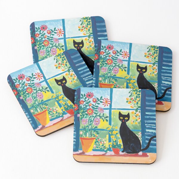 Item preview, Henri Matisse Cat Print Matisse Open Window Black Cat designed and sold by Peek-Designs.