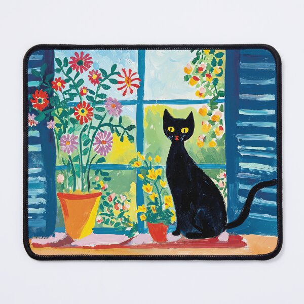 Item preview, Henri Matisse Cat Print Matisse Open Window Black Cat designed and sold by Peek-Designs.