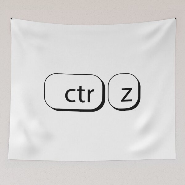 Item preview, Ctrl Z - black Sticker designed and sold by ninoni.