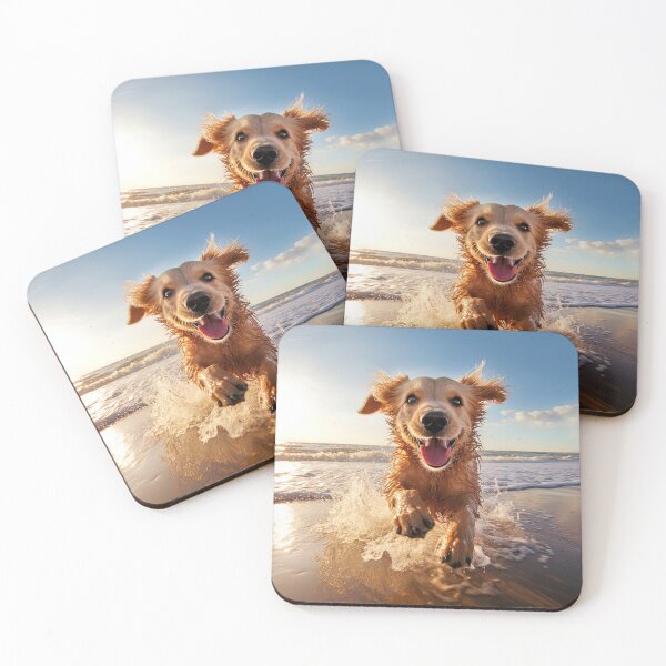 Item preview, Happy Dog Running in the Sea designed and sold by Barry Ion.