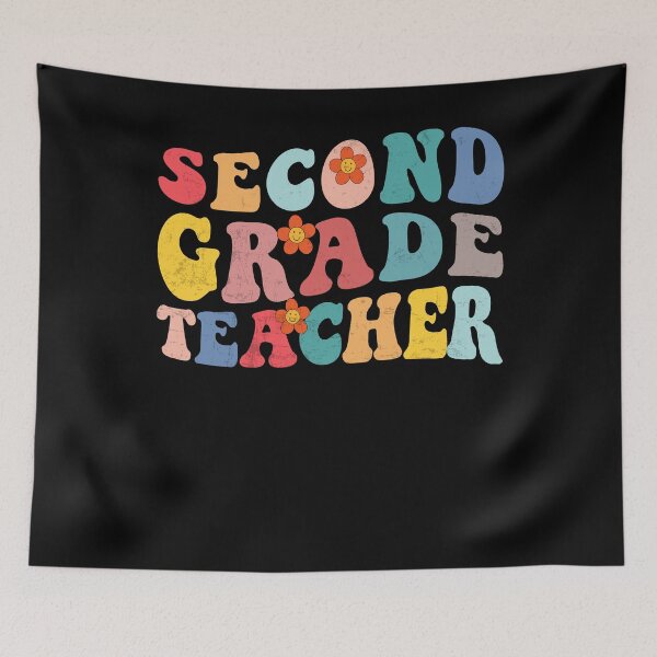 Item preview, Second Grade Teacher Summer Graduation School Groovy Vintage designed and sold by MobyStickers.