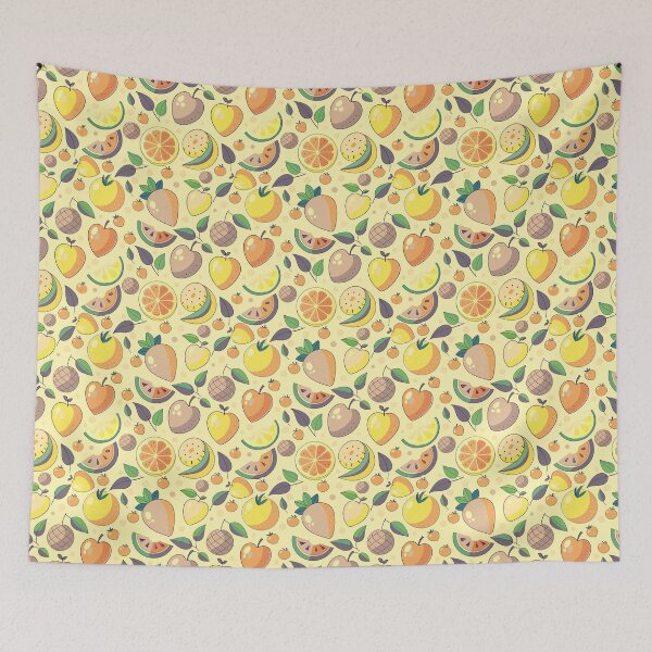 Item preview, Dreamy multicolored geometric fruits themed pattern design designed and sold by fotoryum.
