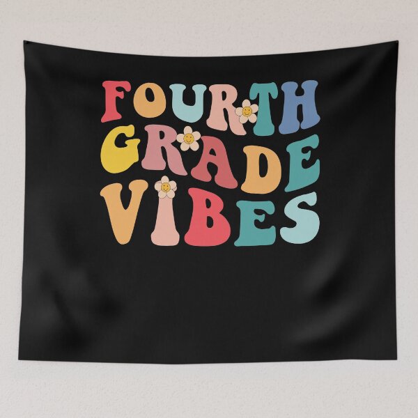 Item preview, Fourth Grade Vibes Groovy Summer Graduation Teacher Students designed and sold by MobyStickers.