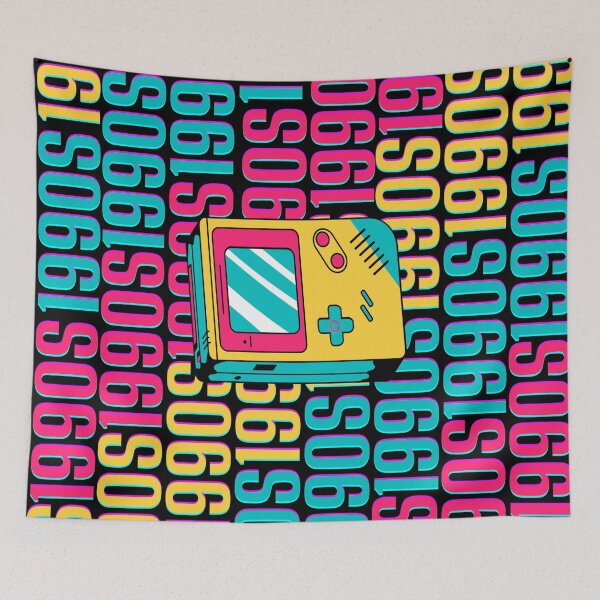 Item preview, 1990s retro design 19 - Black Background designed and sold by PunjabanJatti.