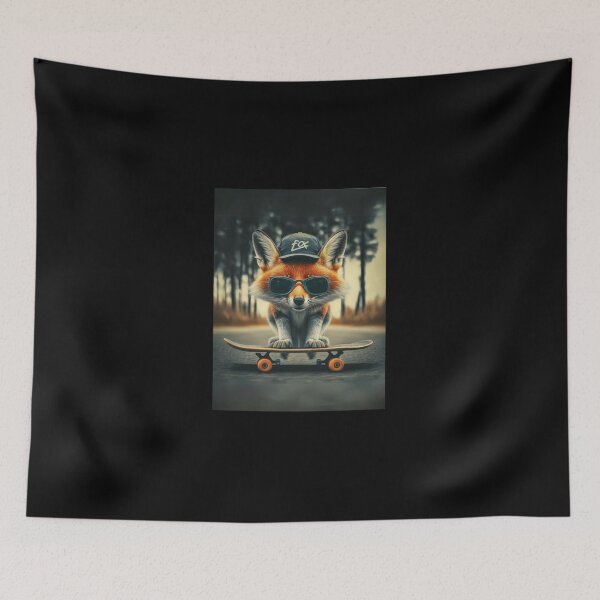 Item preview, Fox riding a skateboard  designed and sold by Art-Design-EM.