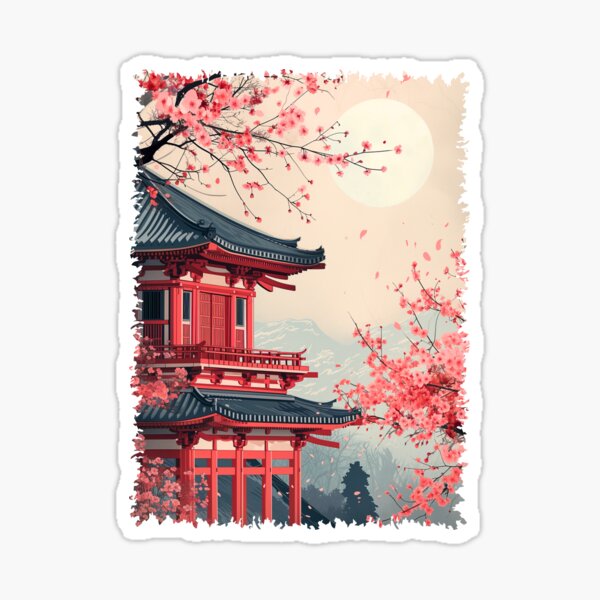 Item preview, Cherry Blossom & Japanese Minka Artwork designed and sold by SimEdd92.