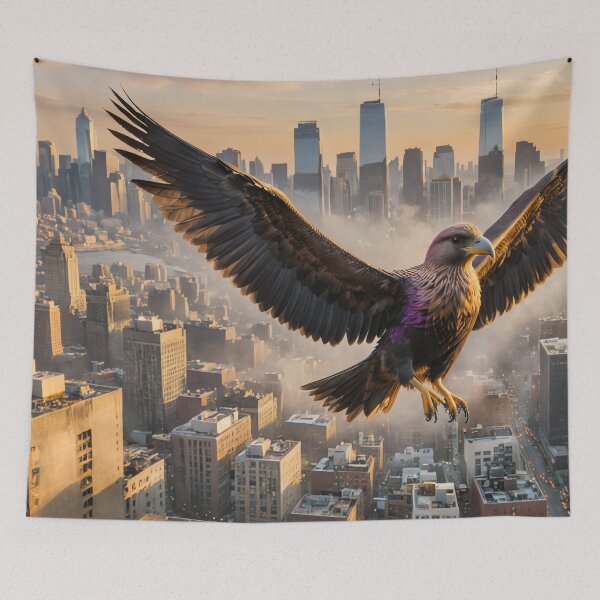 Item preview, Golden Wings Over the City designed and sold by PanoramaPrints.