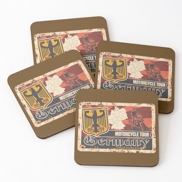 Item preview, Germany Motorcycle Tour German Motorcycle Sticker T-Shirt 01 designed and sold by OuterShellUK.