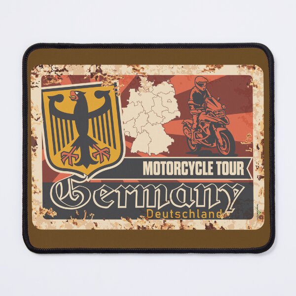 Item preview, Germany Motorcycle Tour German Motorcycle Sticker T-Shirt 01 designed and sold by OuterShellUK.