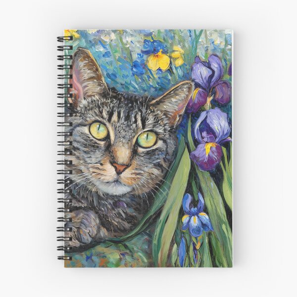 Item preview, Monet Garden Cat Print Claude Monet Flowers Cat designed and sold by Peek-Designs.