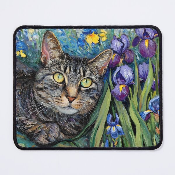 Item preview, Monet Garden Cat Print Claude Monet Flowers Cat designed and sold by Peek-Designs.