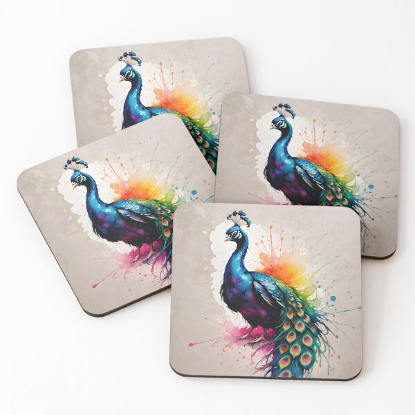 Item preview, Watercolour Peacock designed and sold by Geek-Girl-Art.