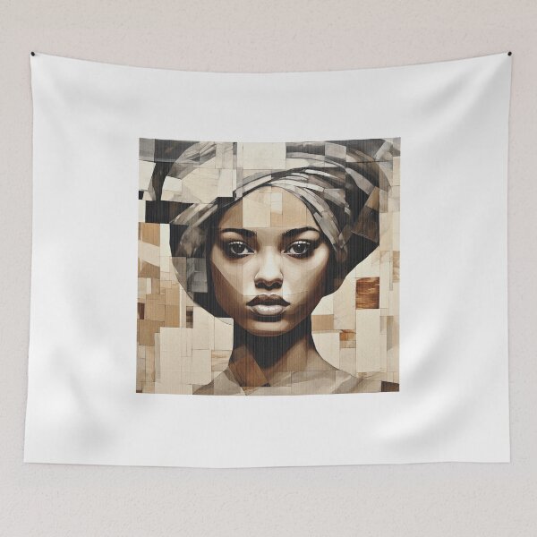Item preview, Radiant Essence: An Artistic Portrait of an African Girl designed and sold by AIArtMaven.