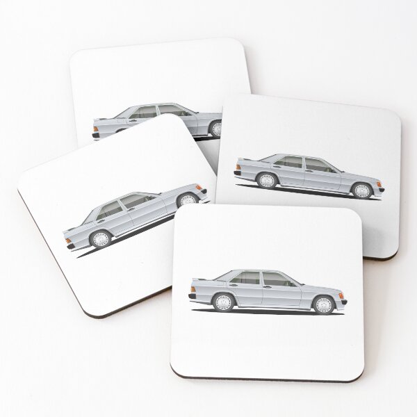 Item preview, W201 Silver Grey Car Art designed and sold by ed-designs.