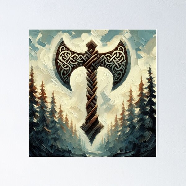 Item preview, Runic Double Headed Axe designed and sold by AEGIR-.