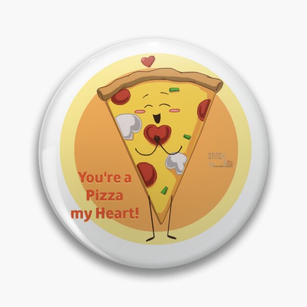 Item preview, La colección Punny Food: comida chatarra: ¡pizza! designed and sold by Stitch-Bits.