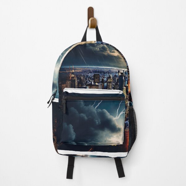 Item preview, Breathtaking cityscape with glittering skyscrapers designed and sold by AIArtMaven.