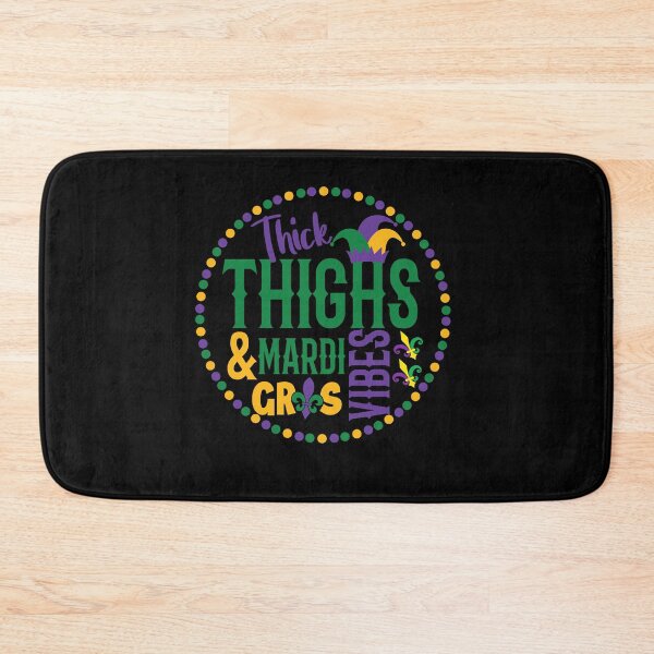 Item preview, Thick Thighs Mardi Gras Vibes Fleur De Lis Mardi Gras Parade designed and sold by Empiredesigner3.