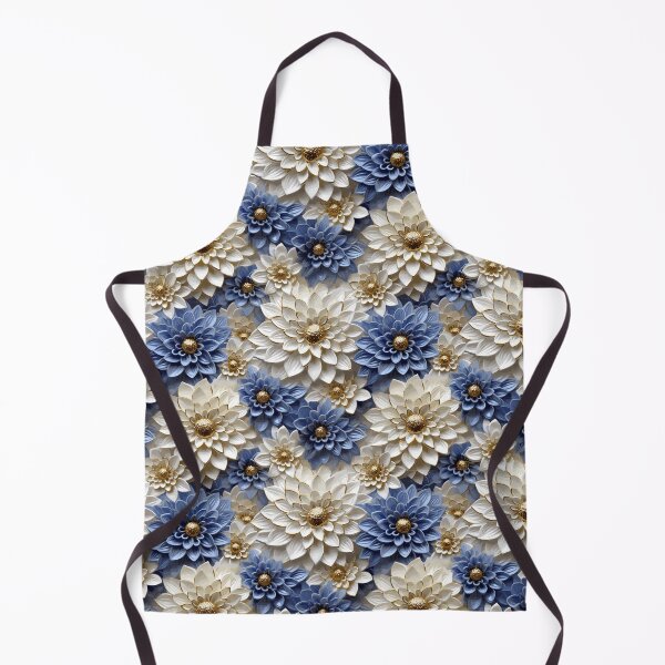Item preview, Blue and White Dahlia 3D Flowers designed and sold by tmckaydesigns.