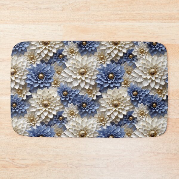 Item preview, Blue and White Dahlia 3D Flowers designed and sold by tmckaydesigns.