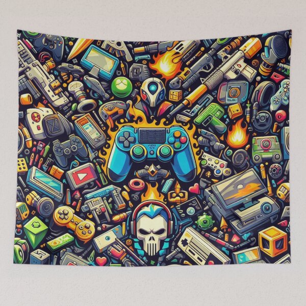 Item preview, Video Gamer Art Pattern designed and sold by CailaStyle.