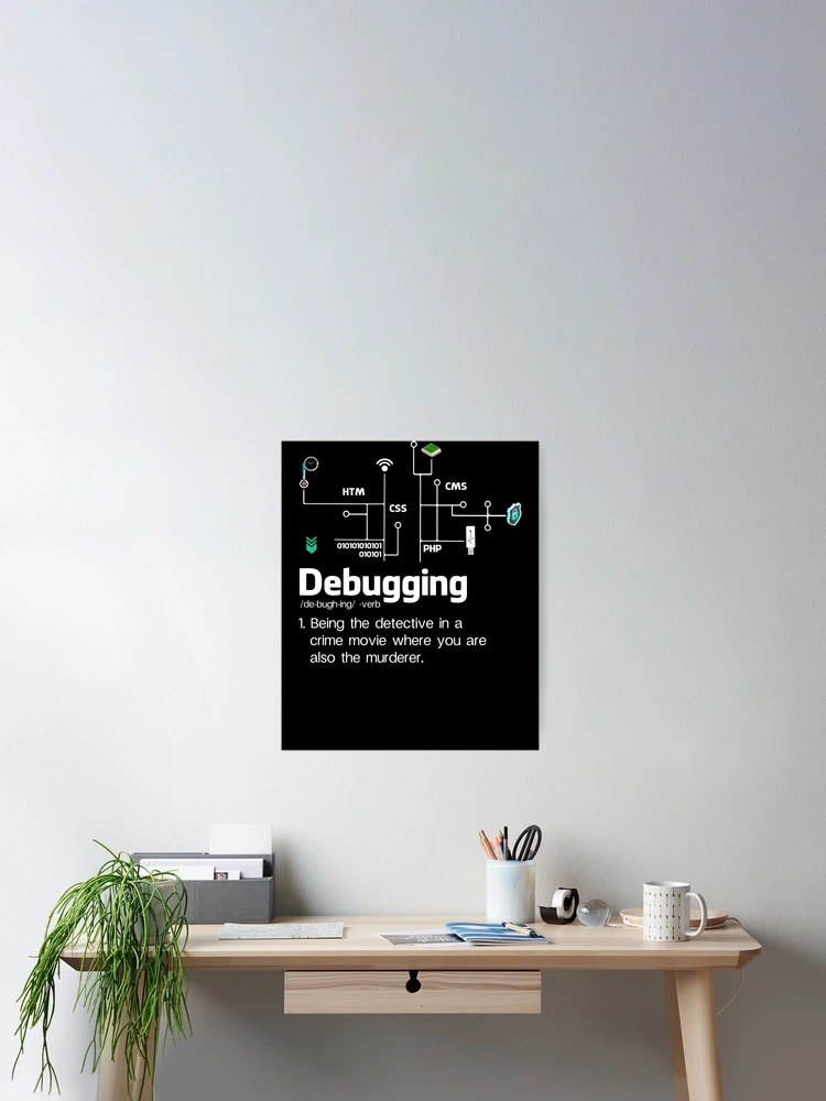 Imagen 2 de 3, Póster con la obra Cyber Security Debugging Definition Funny Cybersecurity Gear, diseñada y vendida por DynamicDesign.