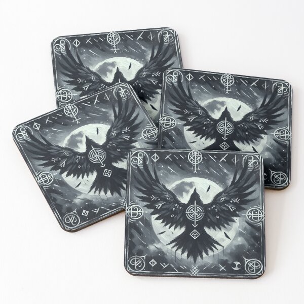 Item preview, Runic Raven Square designed and sold by AEGIR-.