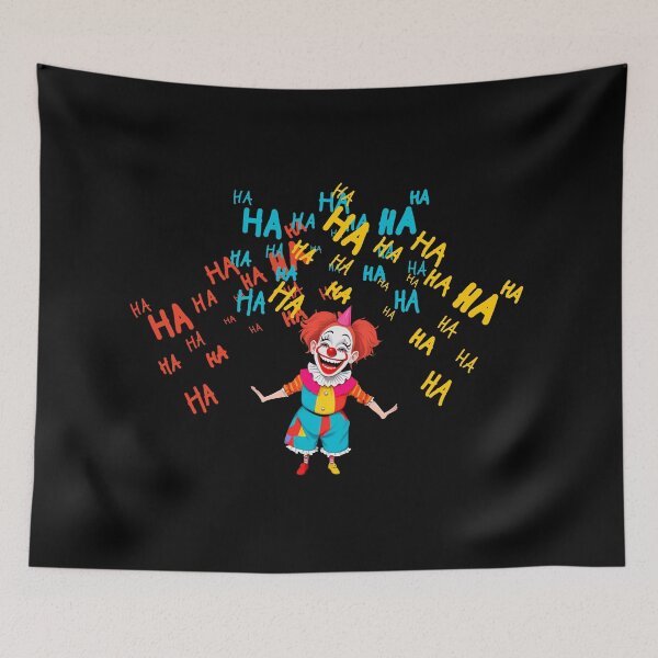 Item preview, Colorful laughing clown with ha ha ha text designed and sold by HarridanCreates.