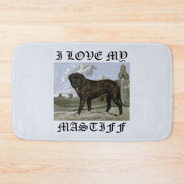 Item preview, I love my Mastiff Vintage Watercolor from Vero Shaw (1881) Illustrated Book of the Dog - black text designed and sold by ElegantTeaTime.