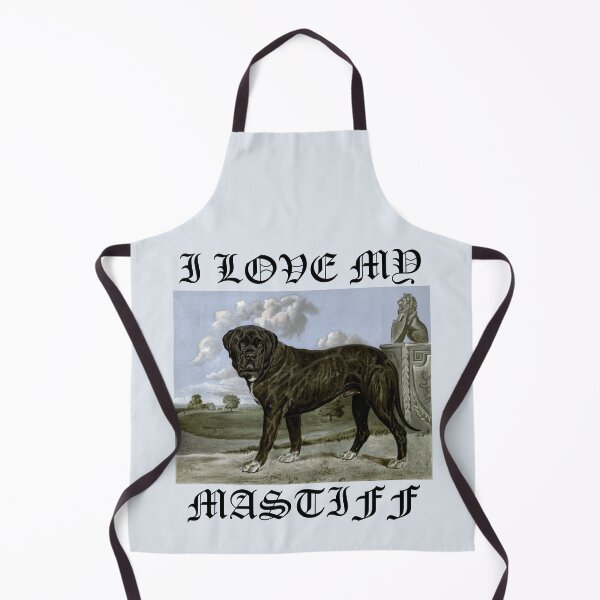 Item preview, I love my Mastiff Vintage Watercolor from Vero Shaw (1881) Illustrated Book of the Dog - black text designed and sold by ElegantTeaTime.