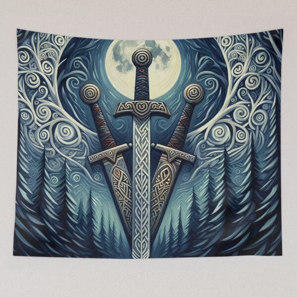 Item preview, Moonlit Runic Ulfberht designed and sold by AEGIR-.