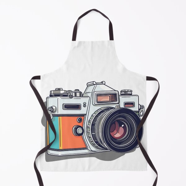 Item preview, Retro vintage photo Camera 35mm with lens illustration colorful designed and sold by TankandDPS.