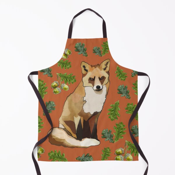 Item preview, Fox with Oak Leaves Acorns by BeeFoxTree (Terracotta) designed and sold by BeeFoxTree.