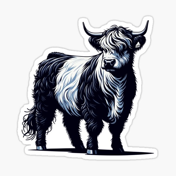 Item preview, Belted Galloway Cow  designed and sold by cave-canvas.