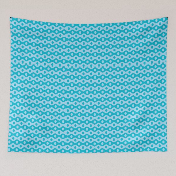Item preview, Mid Century Modern Geometric Circles Pattern Pacific Cyan designed and sold by Prints and Lifestyle.