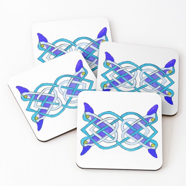 Item preview, Celtic tracery blue colors designed and sold by Zamen.