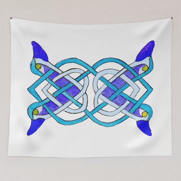 Item preview, Celtic tracery blue colors designed and sold by Zamen.