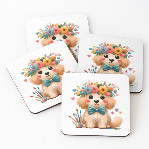 Item preview, Paws and Paint: A Whimsical Canine Canvas designed and sold by AI-Only Creations.