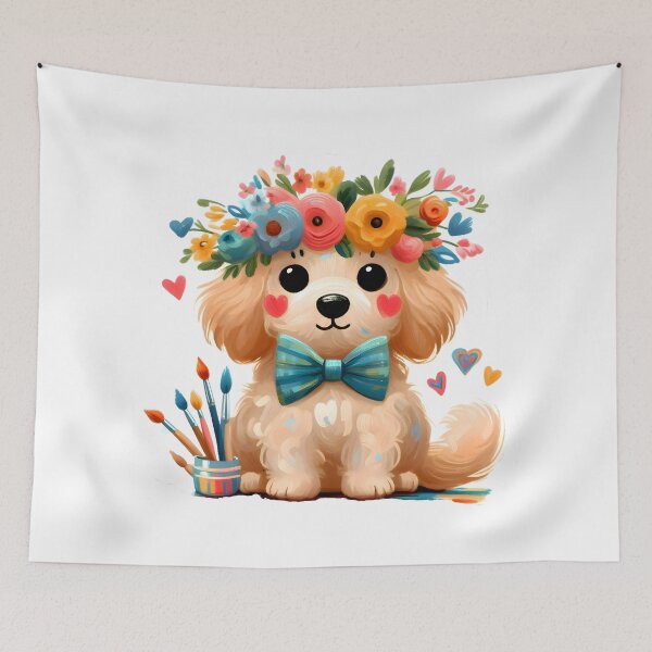 Item preview, Paws and Paint: A Whimsical Canine Canvas designed and sold by AI-Only Creations.