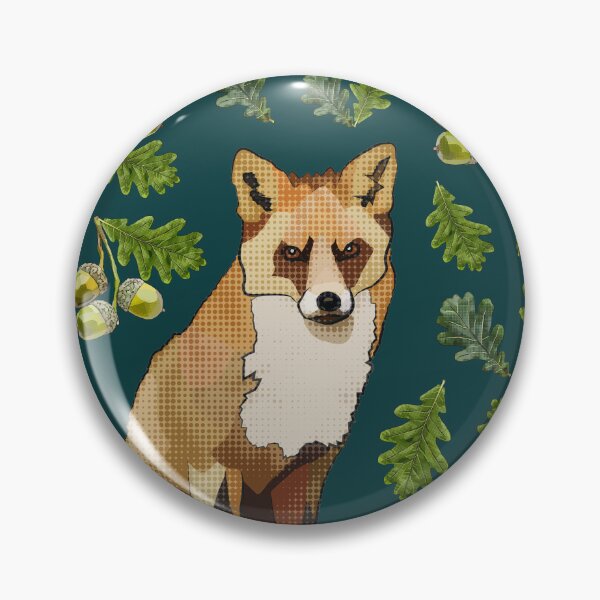 Item preview, Fox with Oak Leaves Acorns by BeeFoxTree (Moody) designed and sold by BeeFoxTree.