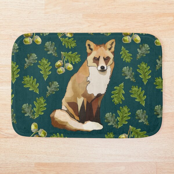 Item preview, Zorro con hojas de roble y bellotas de BeeFoxTree (Moody) designed and sold by BeeFoxTree.