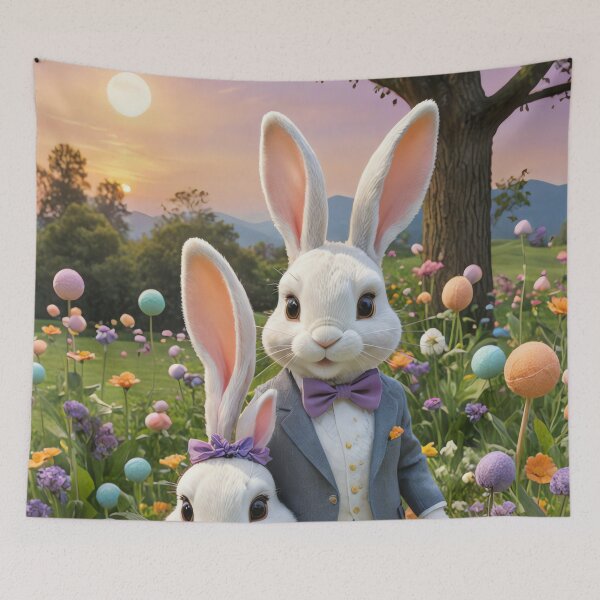 Item preview, Step into the whimsical world of 'Bunny Bohème' designed and sold by PanoramaPrints.