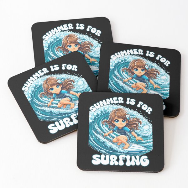 Item preview, Summer Is For Surfing Cute Girl designed and sold by Aurorapod.