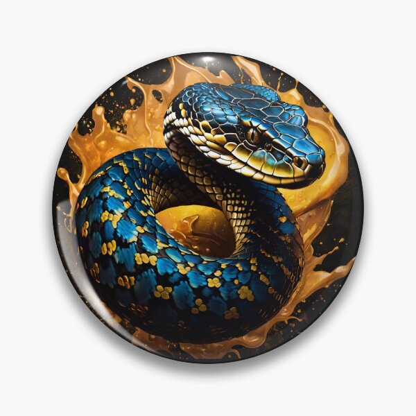 Item preview, Blue Gold Spotted Rattlesnake designed and sold by TheArtOfPat.
