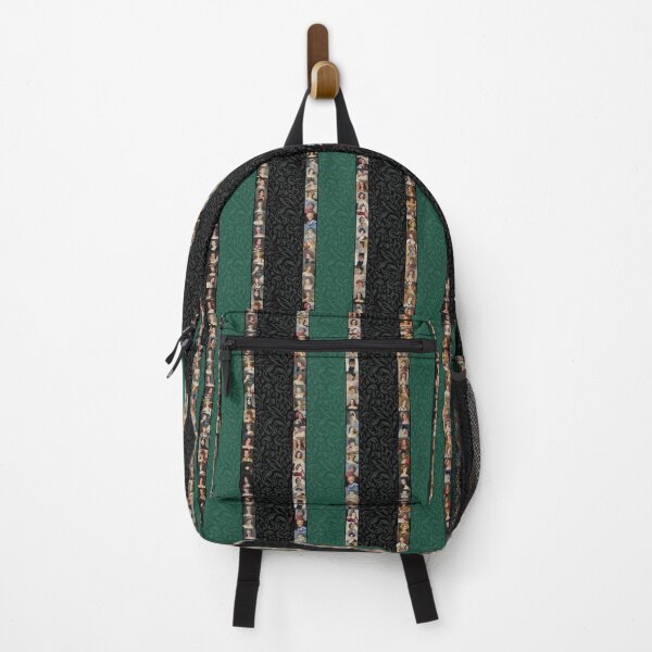 Item preview, Painted Ladies – Antique Portraits - Green and Black Stripes designed and sold by SageFolio.