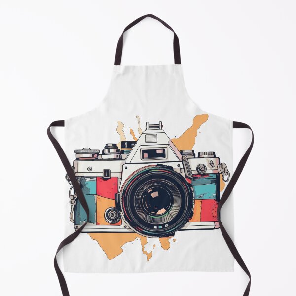 Item preview, vintage retro photo Camera 35mm with lens illustration colorful designed and sold by TankandDPS.