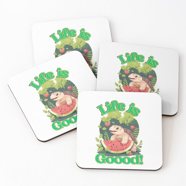 Item preview, Turtle eating watermelon design designed and sold by AtlantisPrints.