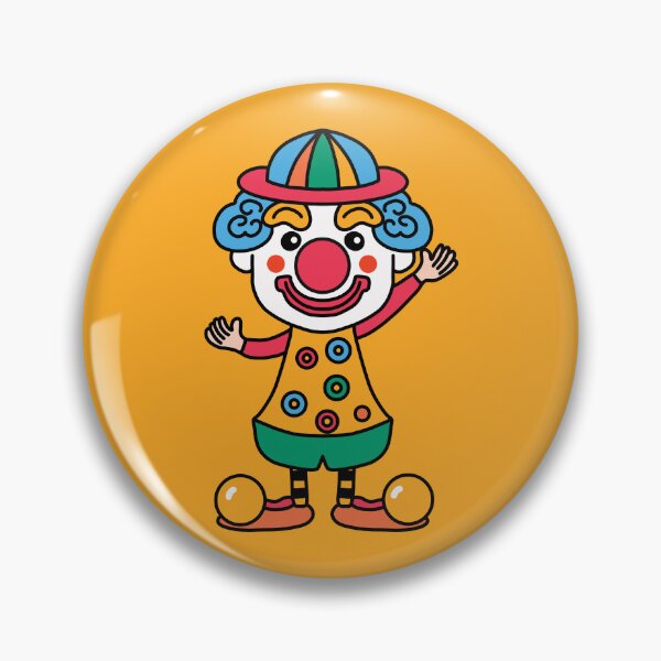 Item preview, Colorful smiling clown in cartoon style designed and sold by HarridanCreates.