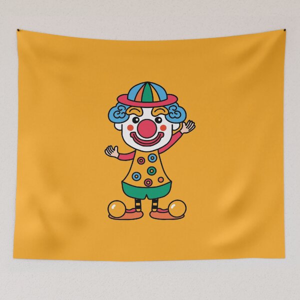 Item preview, Colorful smiling clown in cartoon style designed and sold by HarridanCreates.