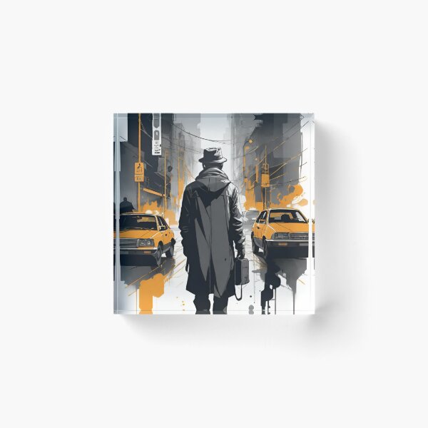 Item preview, ink painting of man walking down the road designed and sold by optimusprime39.